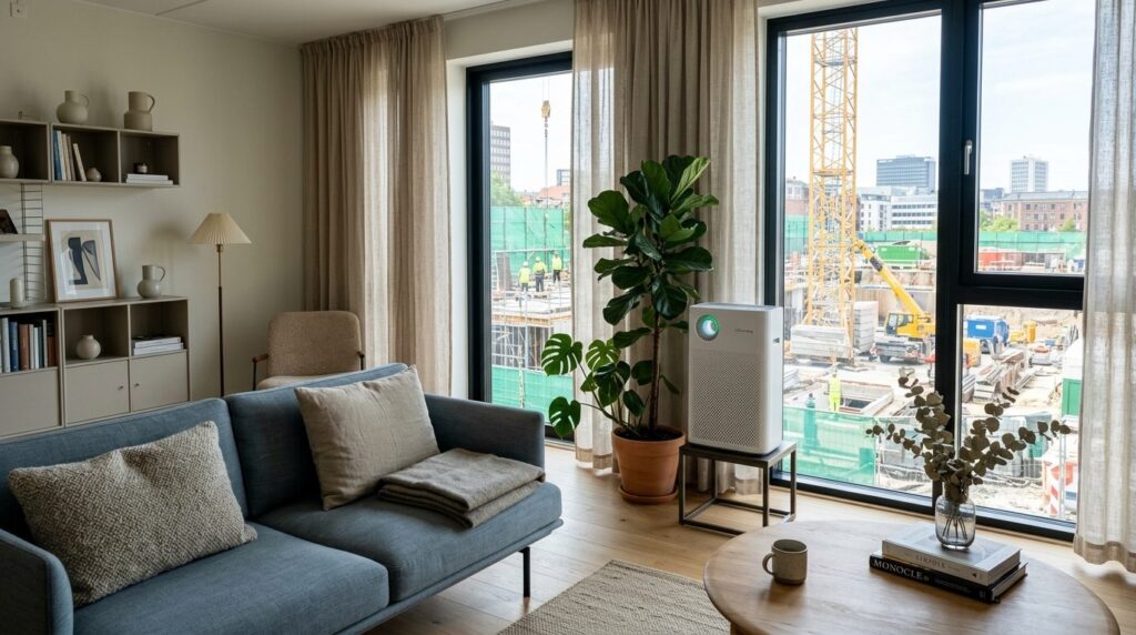 Close-up indoor lifestyle photograph of a contemporary Scand